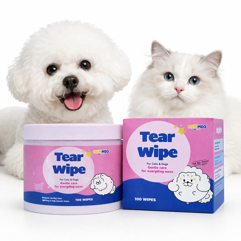 PAWMEO TEAR WIPE FOR CATS & DOG 100 WIPES