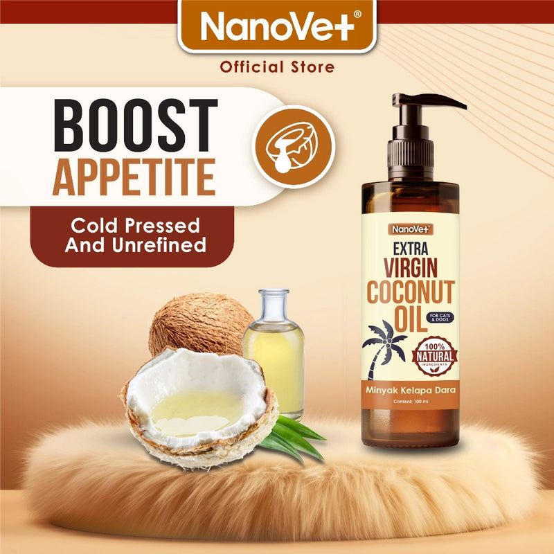 NANOVET EXTRA VIRGIN COCONUT OIL 100/250ML
