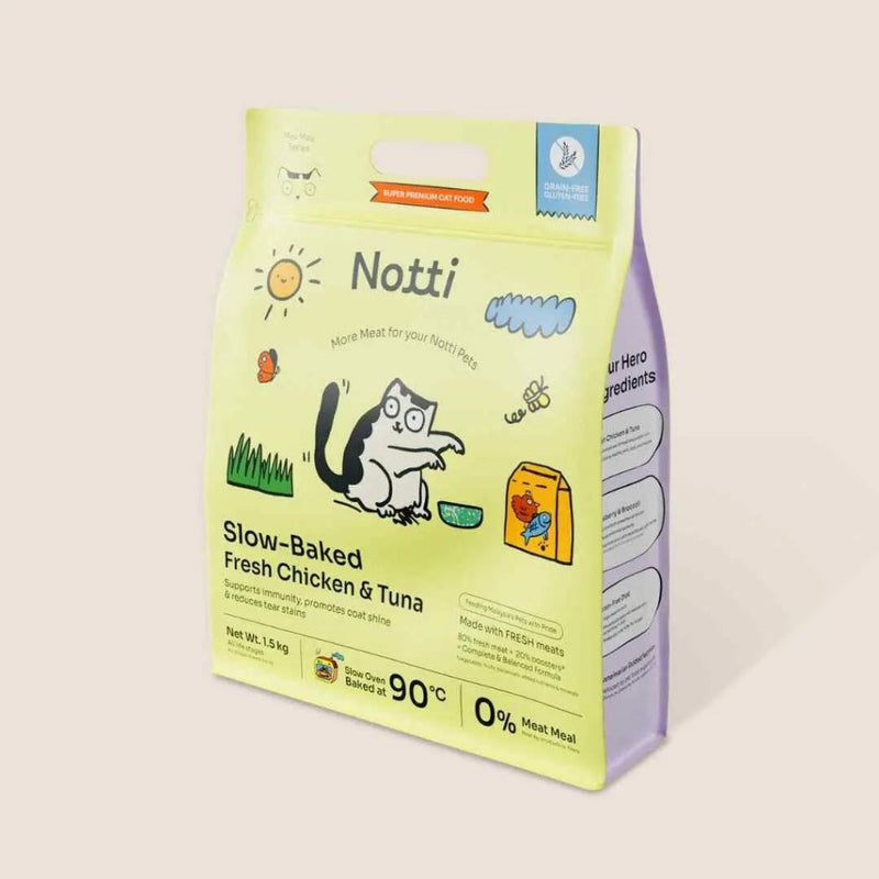 NOTTI CAT FOOD - SLOW BAKED FRESH CHICKEN & TUNA 1.5KG