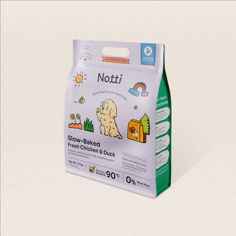 NOTTI DOG FOOD - SLOW BAKED FRESH CHICKEN & DUCK 1.5KG