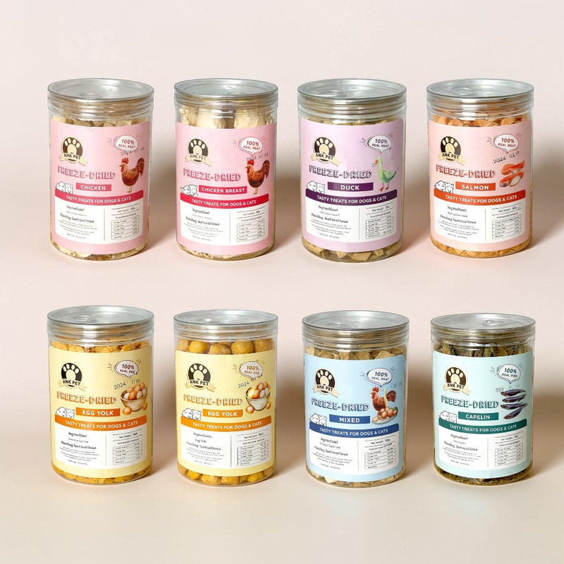 ANK Freeze-Dried Meat Chicken/Duck/EggYolk/Salmon/Capelin