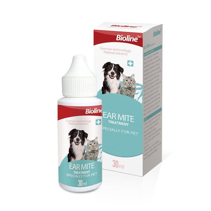 BIOLINE Ear Mite Treatment for Dogs and Cats 30ml