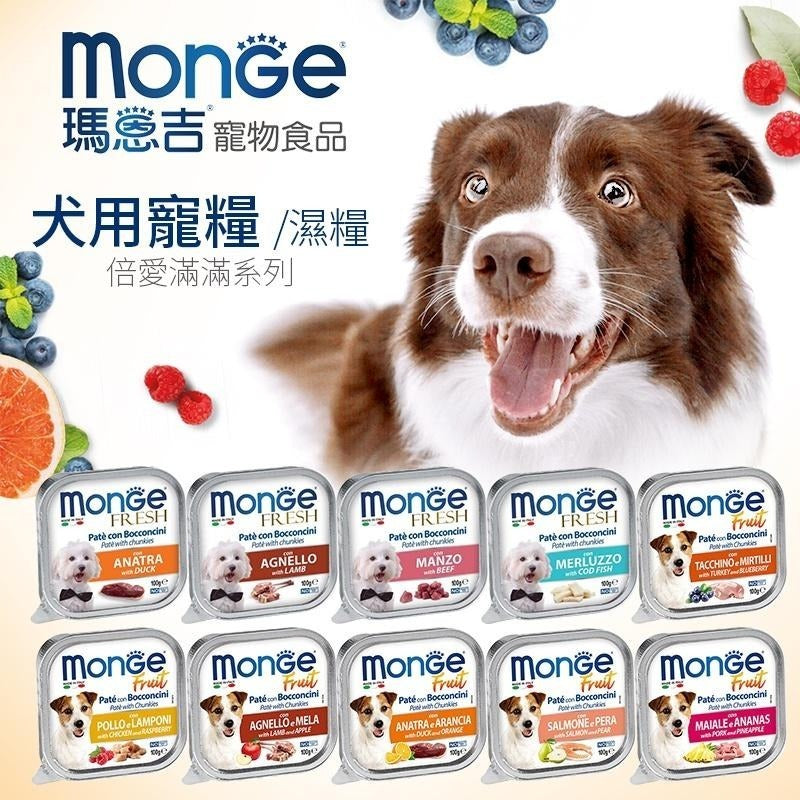 MONGE FRESH / MONGE FRUIT DOG WET FOOD 100G